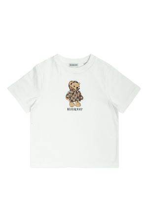 t-shirt in cotone bianco BURBERRY KIDS | 8117538A1464